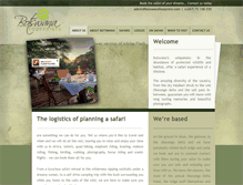 Tablet Screenshot of botswanafootprints.com